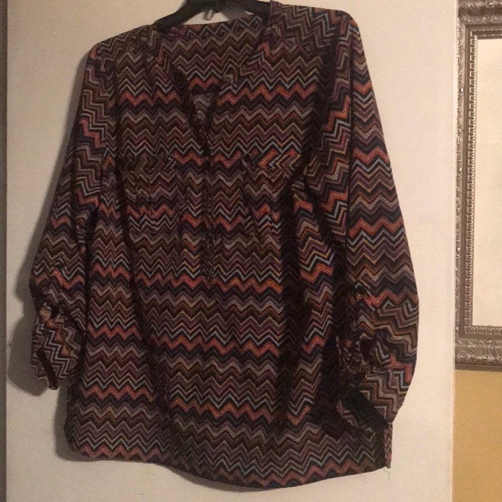 Chevron Print Top